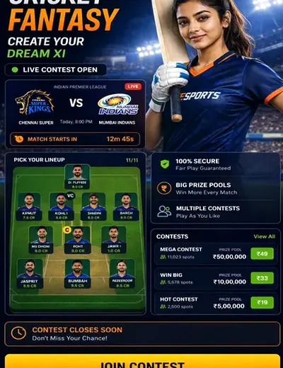 Bluebet (blue bet) fantasy cricket & matchday visual 3